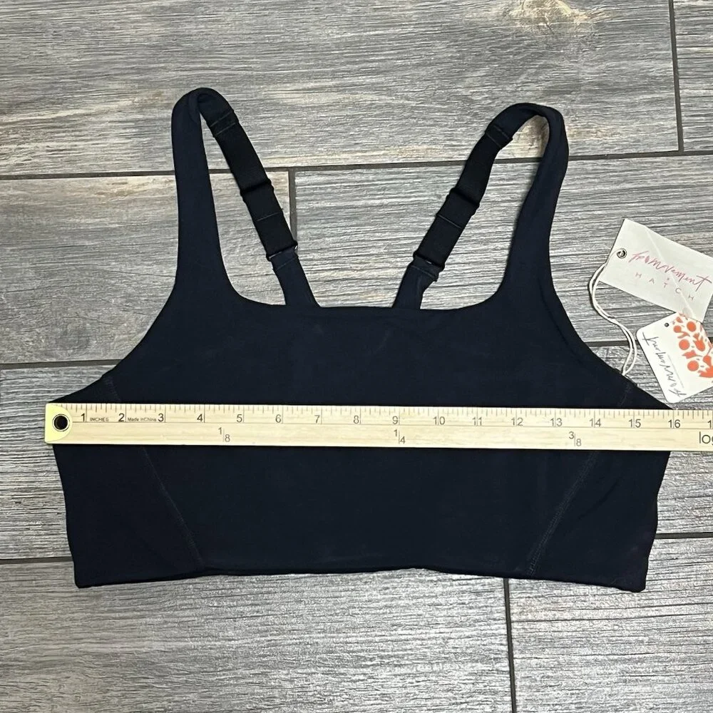 NWT $68 Free People X Hatch Maternity Bra Medium Black Never Better Square Neck - Picture 10 of 15